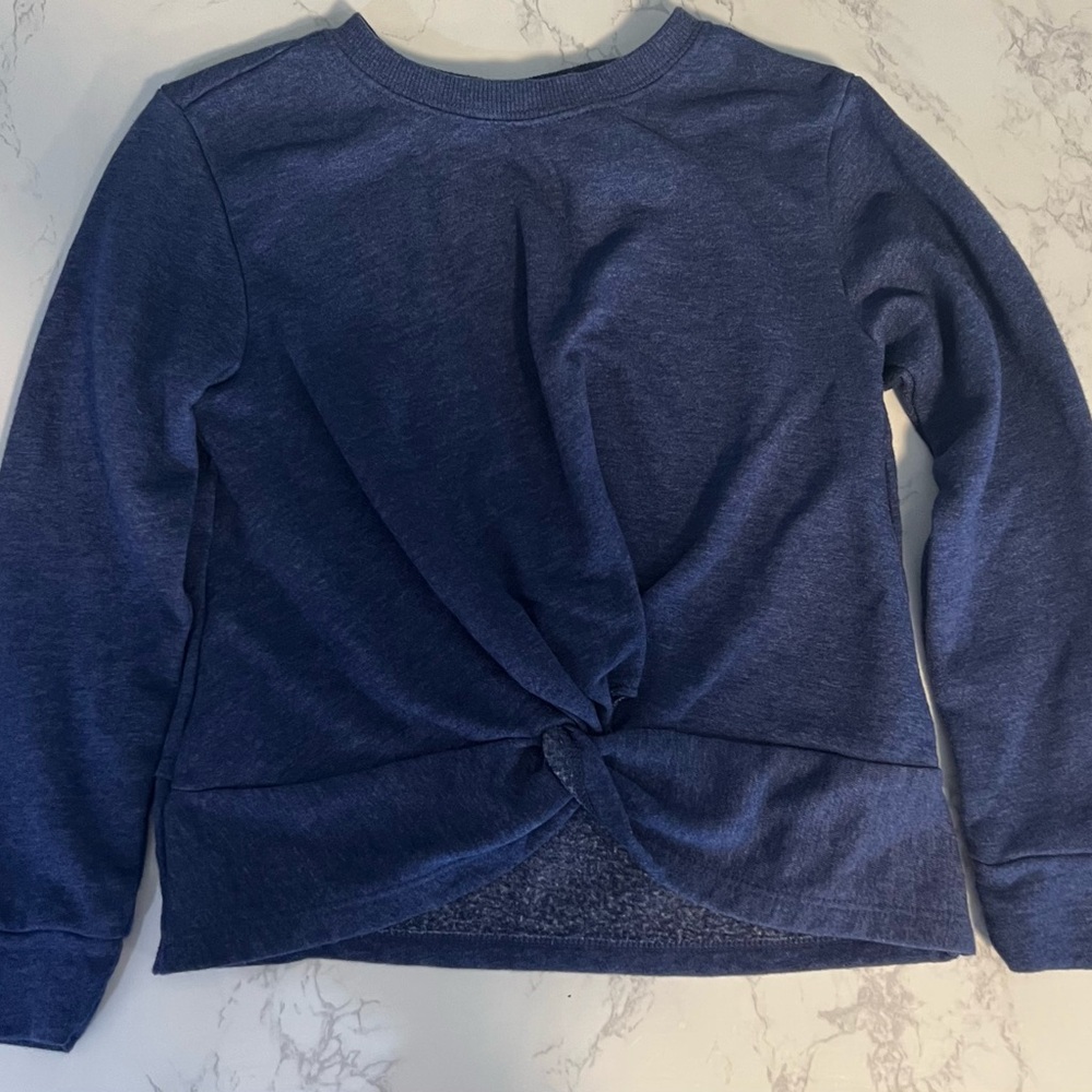 Girls Twist Front Fleece Sweatshirt Small - Picture 2 of 5